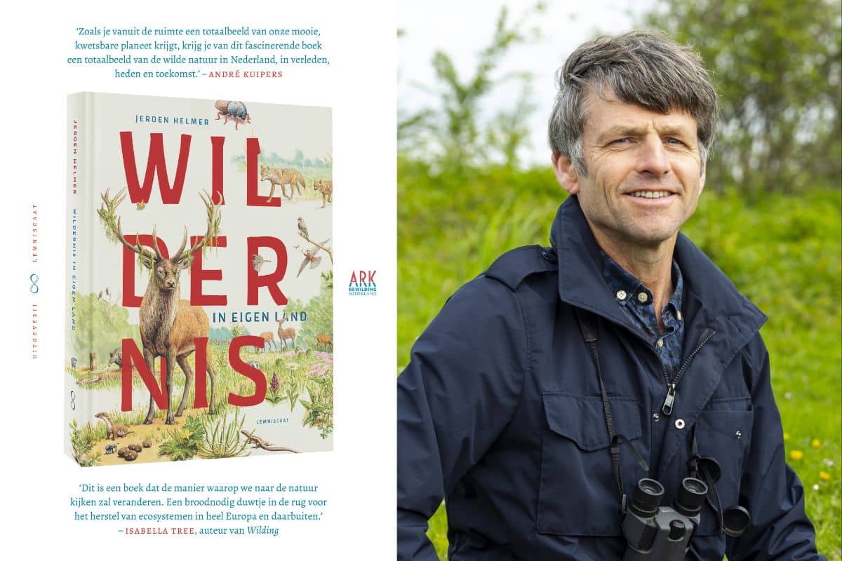 Portrait of Jeroen Helmer and his book Wildernis in Eigen Land. Credits: ARK Nederland