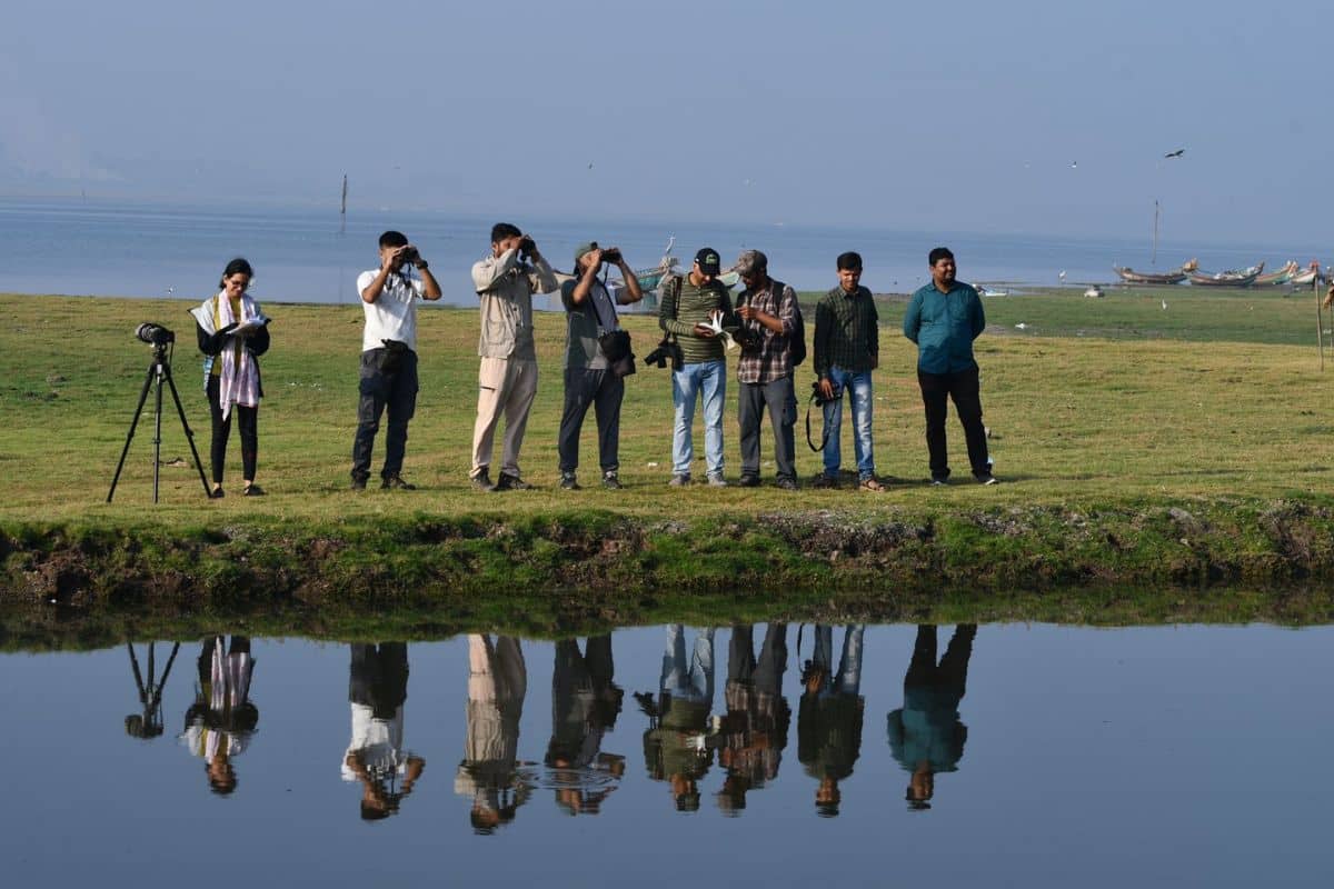 Bird count at Ujani wetland, March 2025, Credit: WRCS