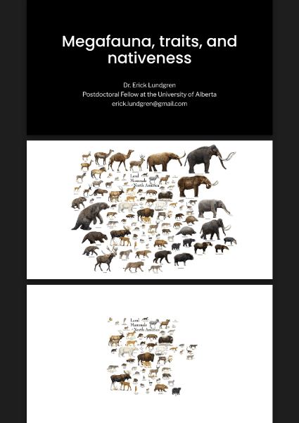 Megafauna traits and nativeness slides thumbnail