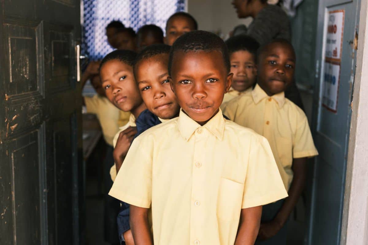 Schoolchildren from Michel Durocher Primary School - Warmbad Community. Credits: Gary van Wyk